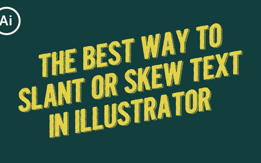 how-to-skew-or-slant-text-illustrator-tutorial-dieno-digital