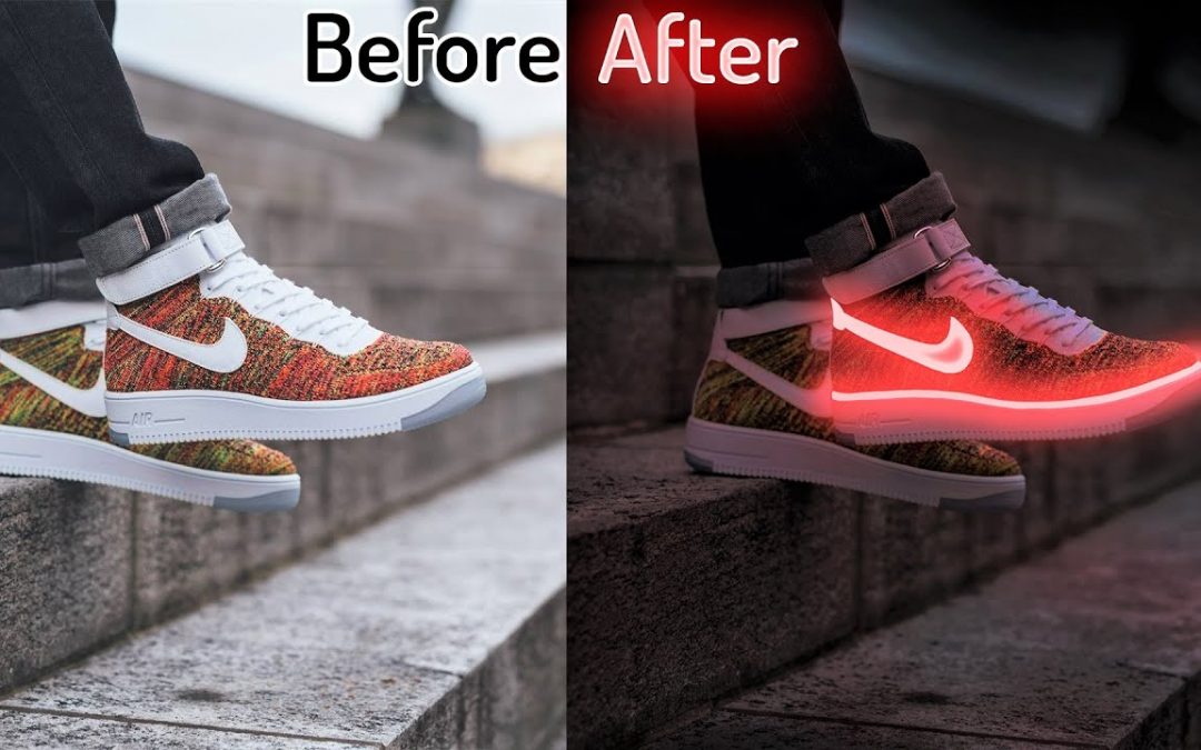 Manipulation Glowing Nike Air Force 1 Creative Photo Manipulation Dieno Digital