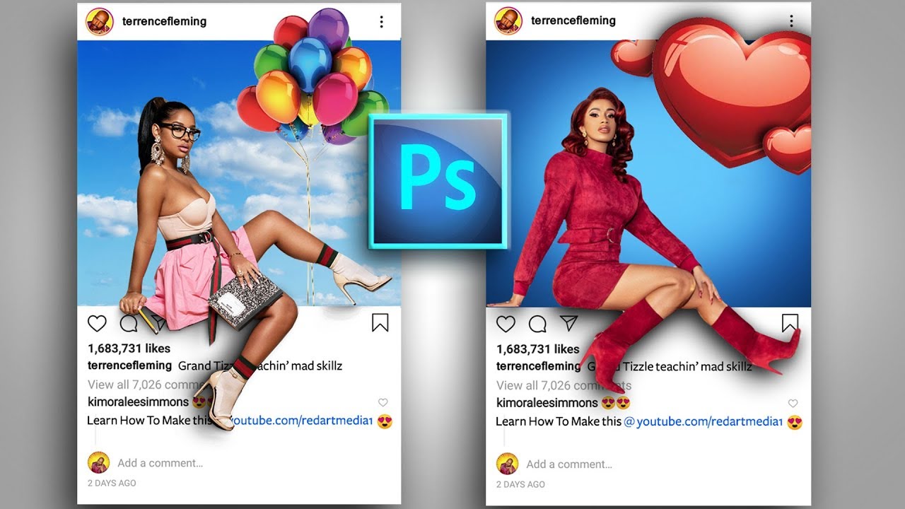 Instagram 3D Pop Out Photo Effects Photoshop Tutorial  | After Effects Animation