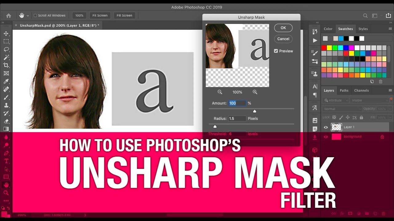 How to use Photoshop's Unsharp Mask filter