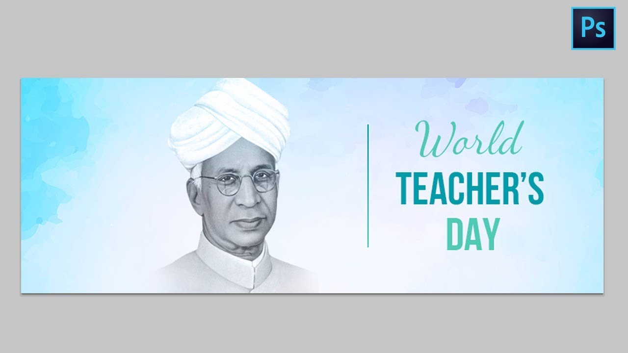 Teachers Day - Facebook Cover Design Photoshop Tutorial