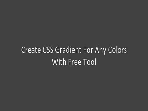 How To Create CSS Gradient With Free Tool