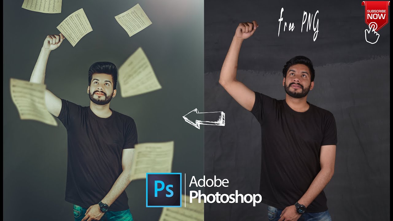 photoshop free flying paper PNG  photoshop tutorials SAAD BBC STUDIO