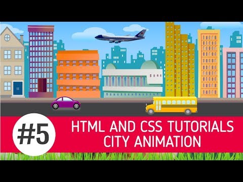 City Animation via Pure CSS | HTML Tutorials | Easy to create City Animation on HTML ( No JS )