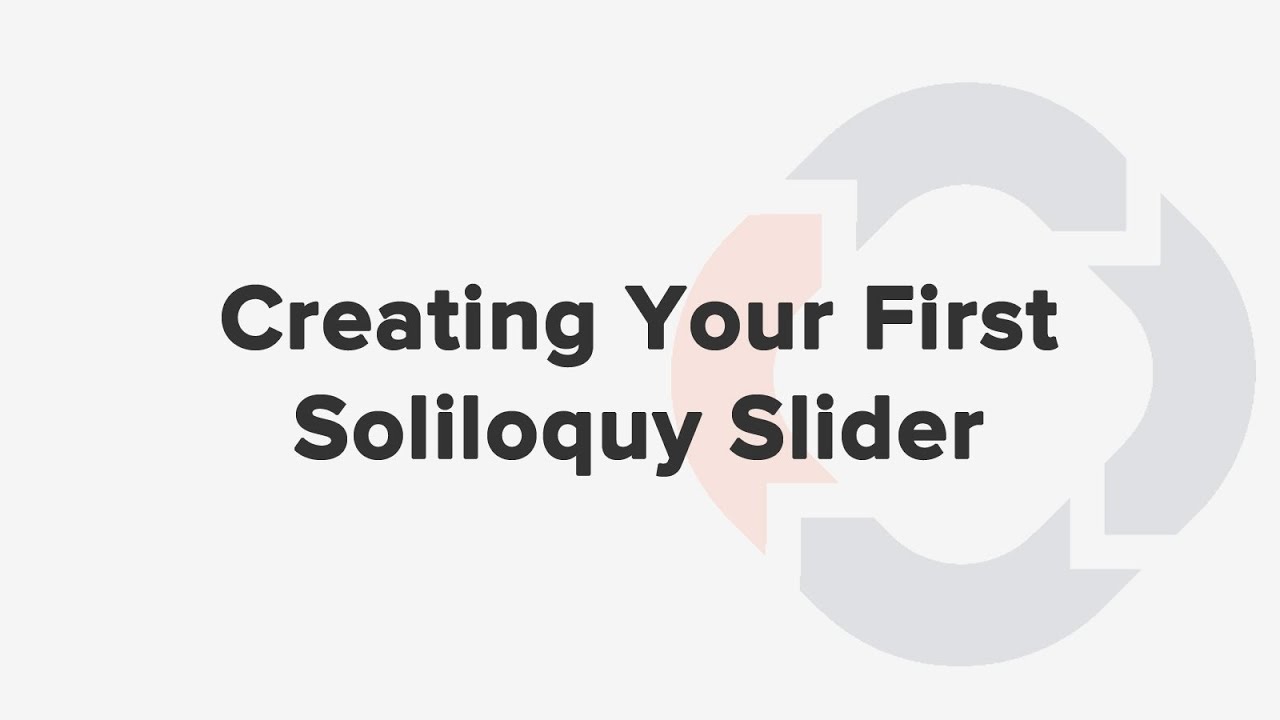 Creating Your First Soliloquy Slider