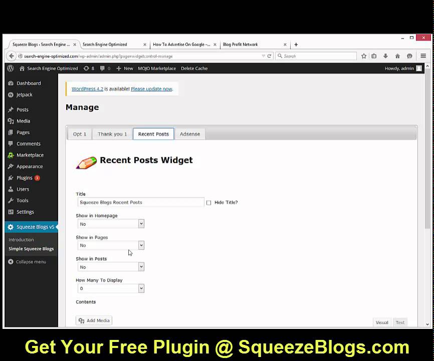 FREE PLUGIN :-) Create Wordpress Squeeze Pages, Lead Pages, and Opt In Pages