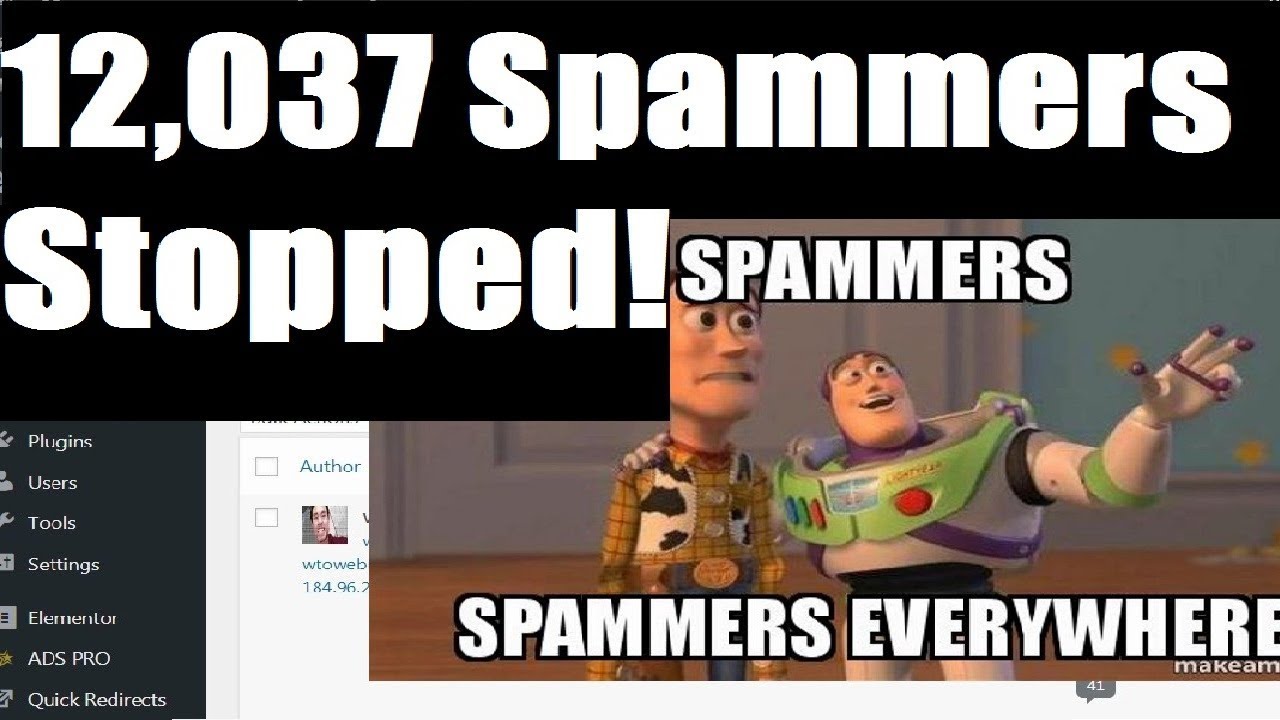 Free Wordpress Anti Spam Plugin STOPS 12,037+ Comment Spams