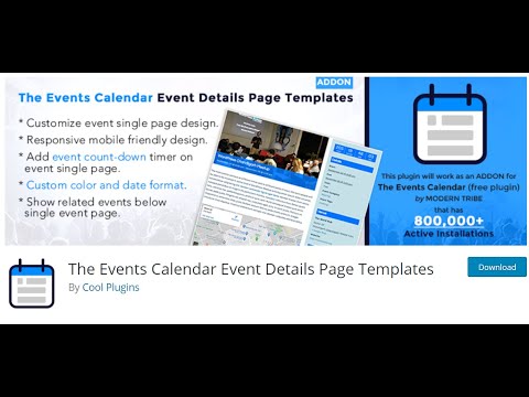 The Events Calendar Event Details Page Templates