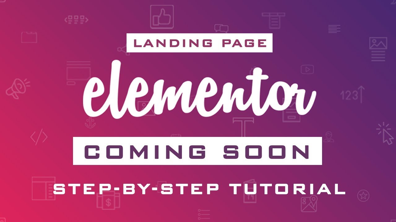 WordPress COMING SOON Landing Page With Elementor Plugin