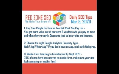 search engine optimization tips – Daily SEO Tips – March 5, 2020