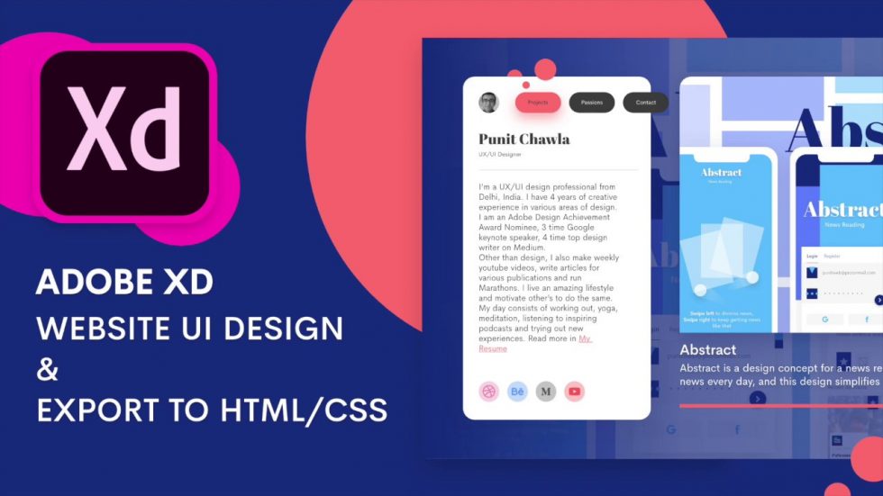 adobe xd export to html