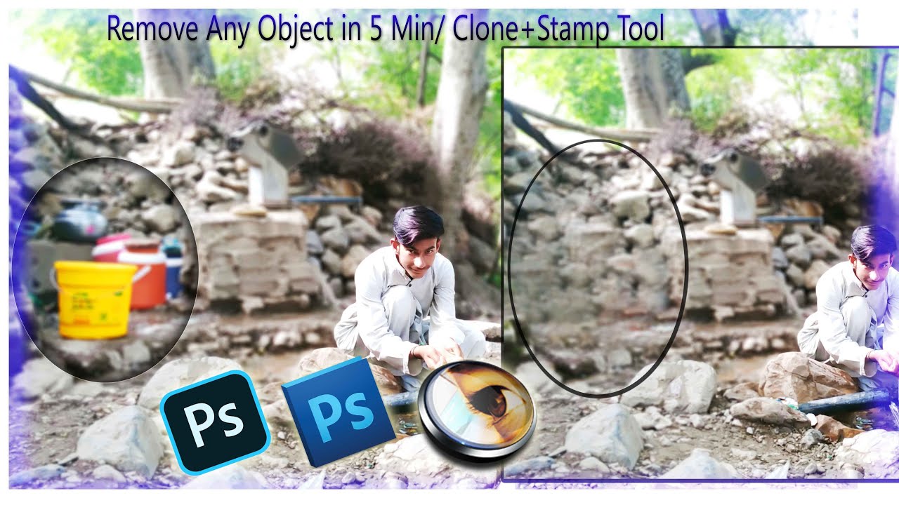 How to Remove any object in adobe photoshop in 5 min using Clone Tool or Stamp Tool