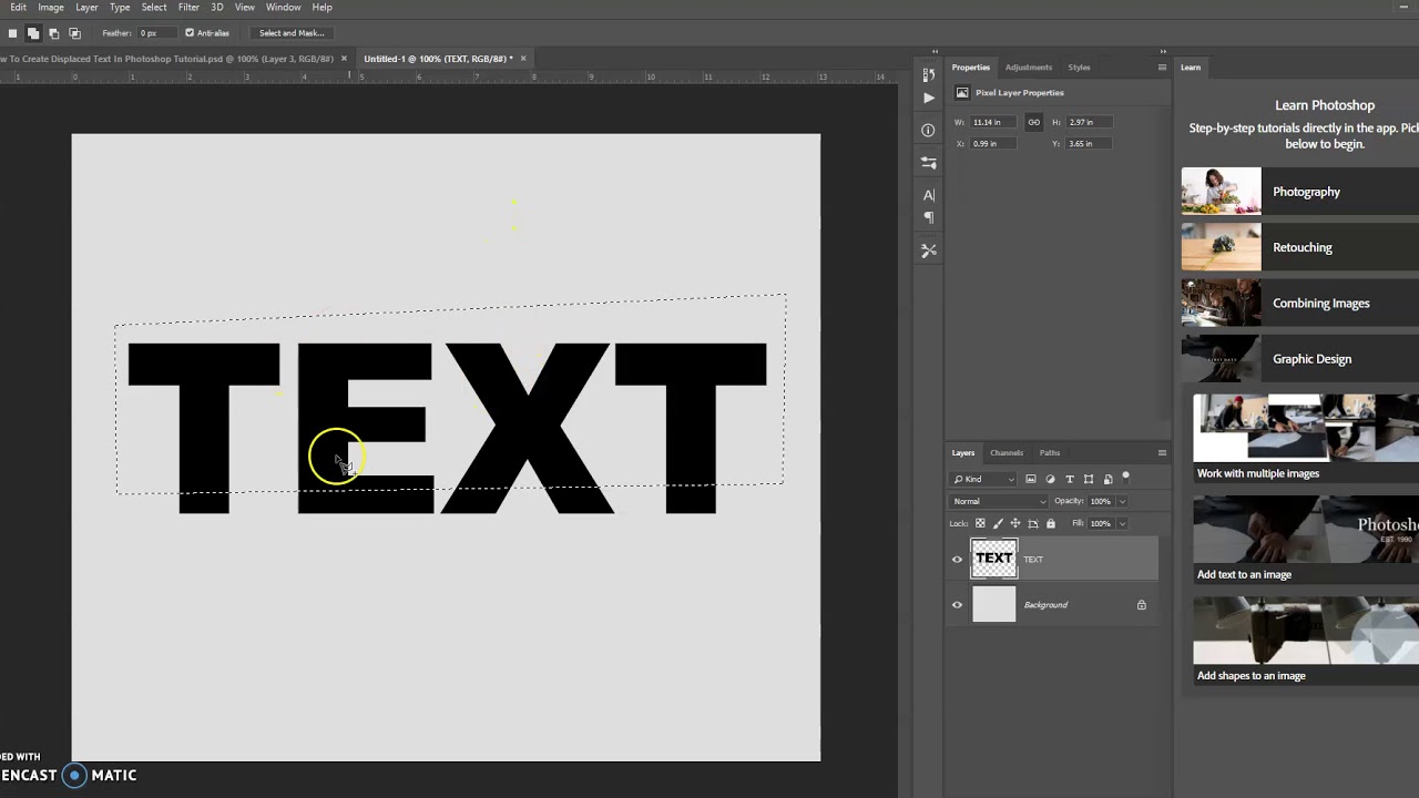 How To Create Displaced Text In Photoshop | Adobe Photoshop Tutorial