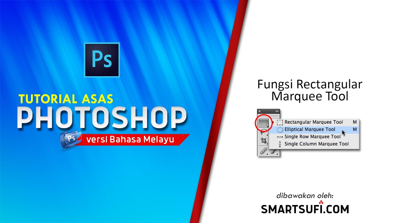 Adobe Photoshop CC2020 Tutorial Bahasa Melayu - Rectangular Marquee Tool dan Clipping Mask