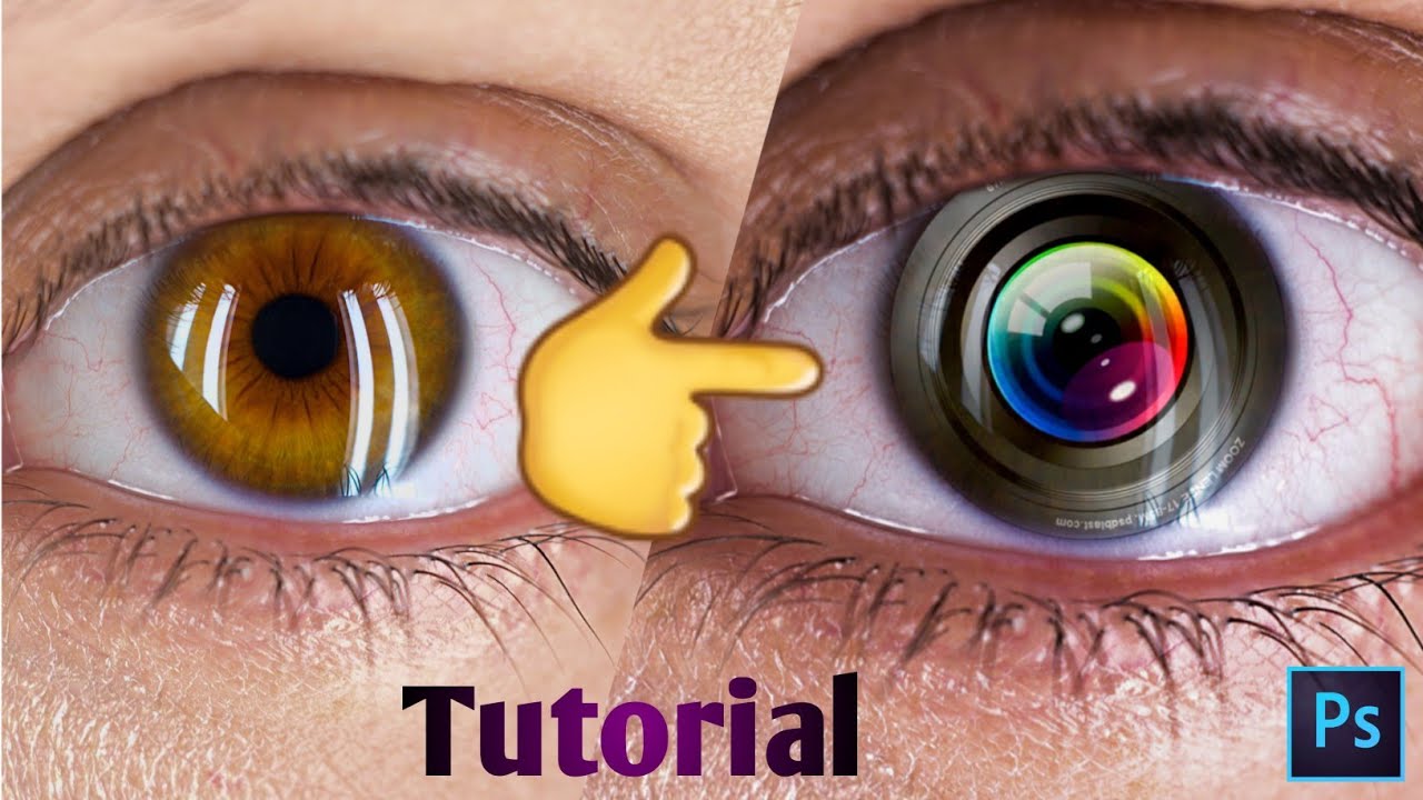 Photoshop Tutorial Camera Lens In The Eye