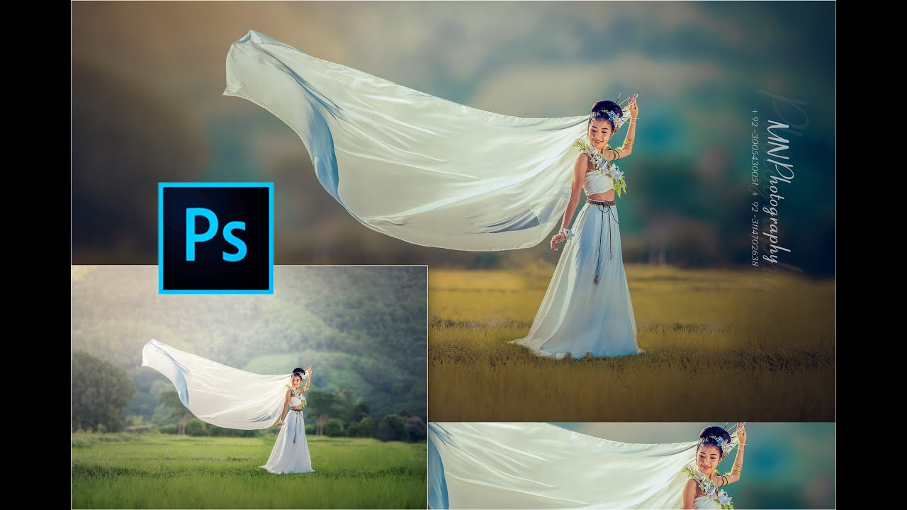 Photoshop Tutorial How To Edit Outdoor Portrait | Blur Background and Soft Light Effect