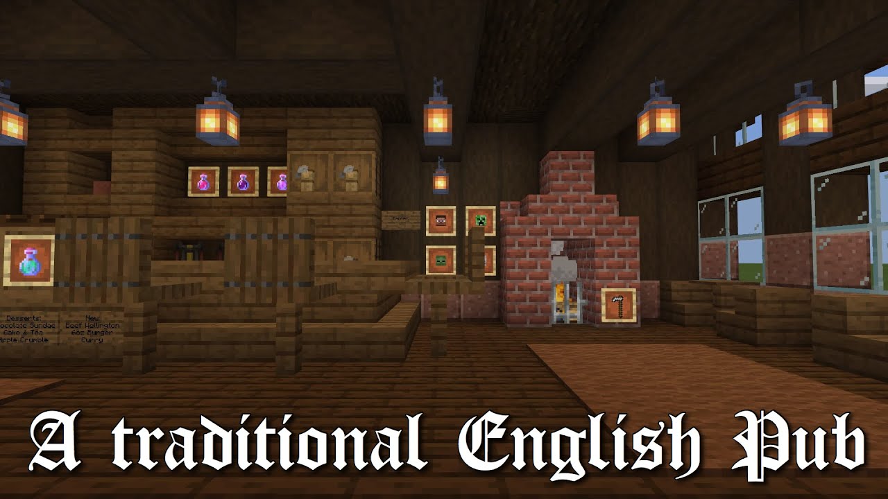 How to Build a Traditional English Pub in Minecraft!!