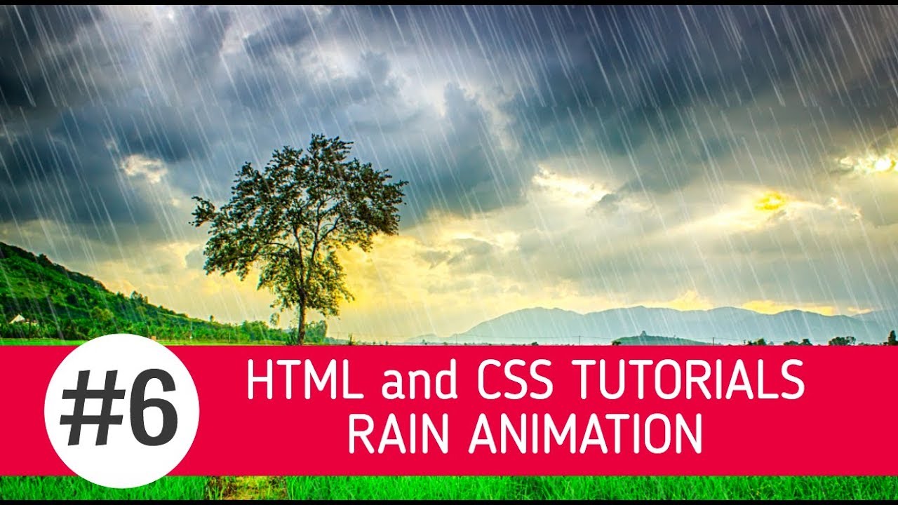 Rain Animation via HTML and CSS | Pure CSS Animation | HTML Tutorials | How to Create animation