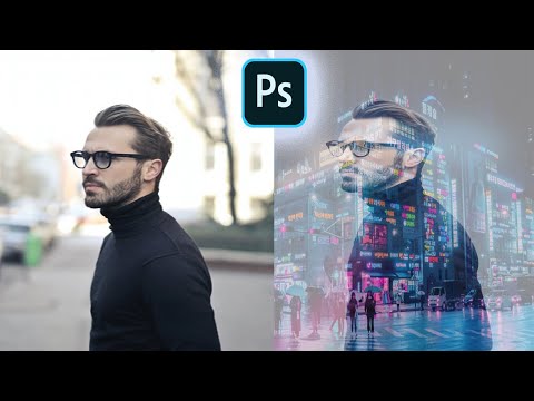 Quick Double Exposure Cyberpunk Photo Effect Photoshop Tutorial | کوئیک ڈبل نمائش سائبرپنک فوٹو اثر