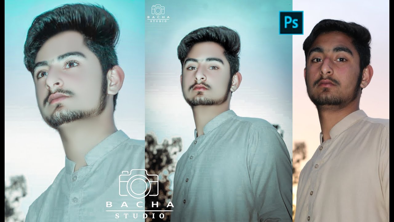 Photoshop cc Retouching Dark blue and black