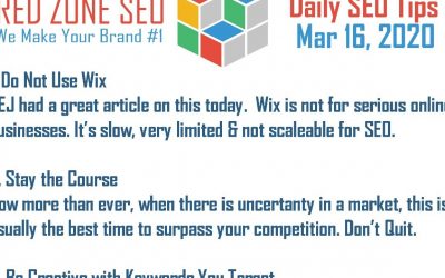 search engine optimization tips – Daily SEO Tips – March 16, 2020