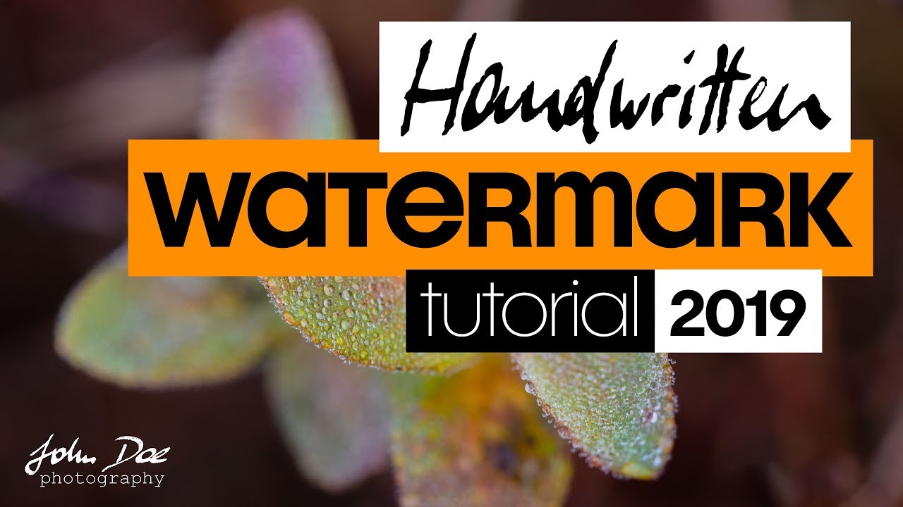 Signature Watermark Tutorial 2019 - create one-click Vector Watermarks in Photoshop and Lightroom