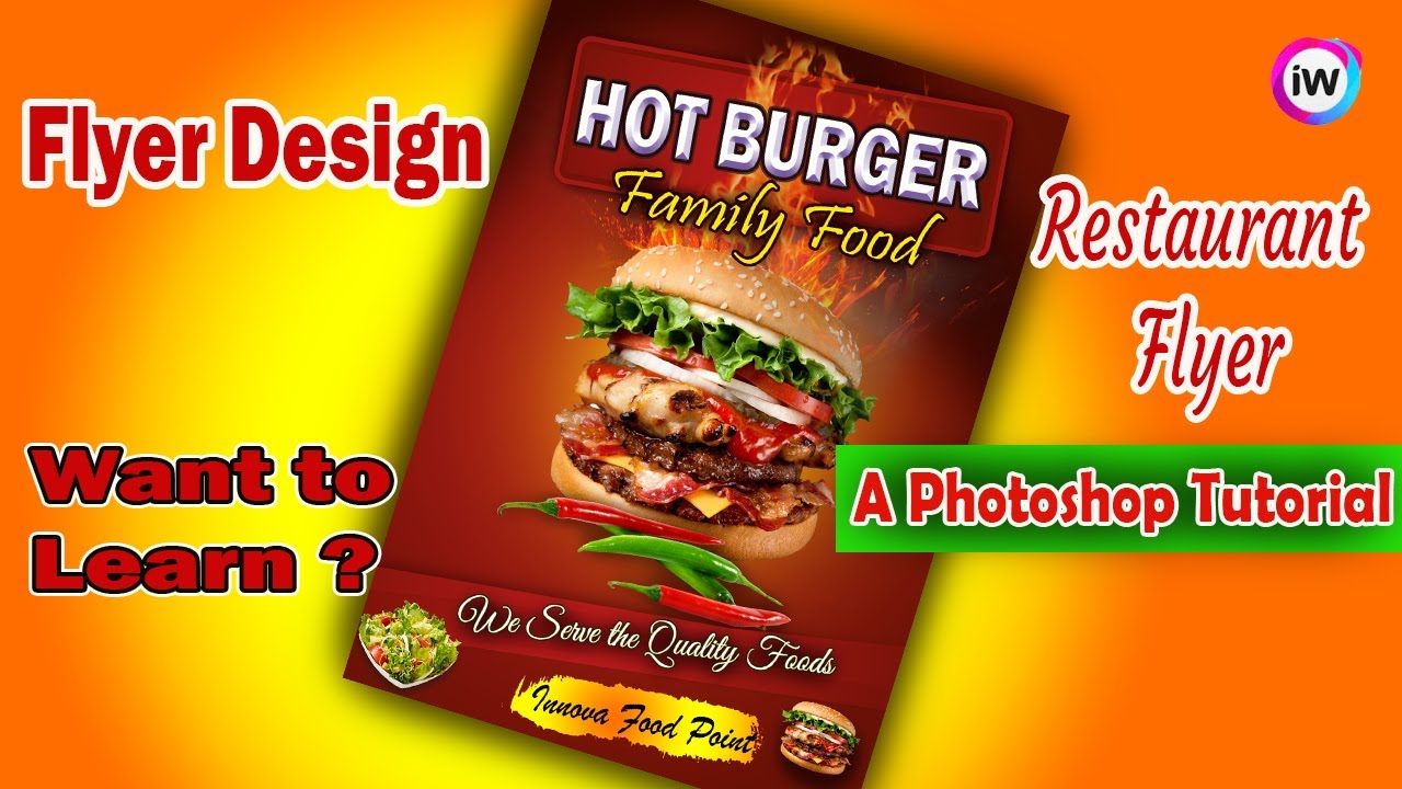 How to Design A Hot Burger Flyer In Photoshop | Photoshop Tutorial