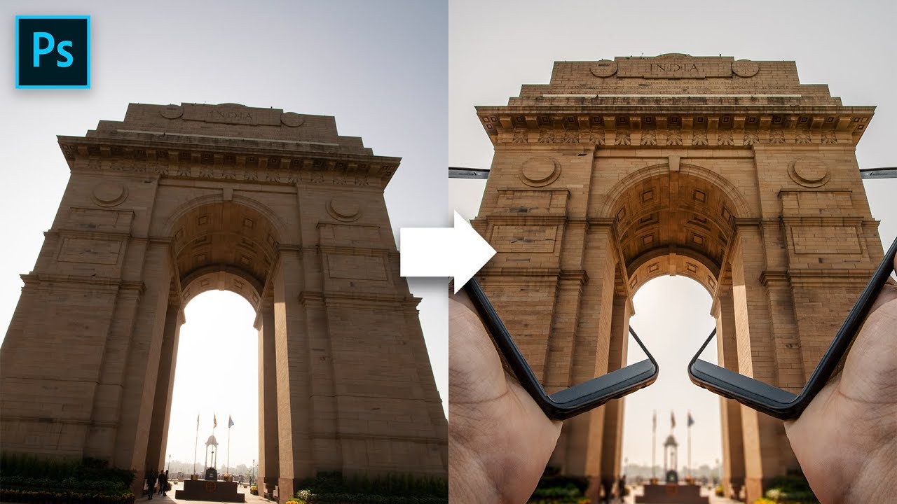 Mobile Architectural Photo Manipulation | Editing Tutorial for Adobe Photoshop (Hindi)