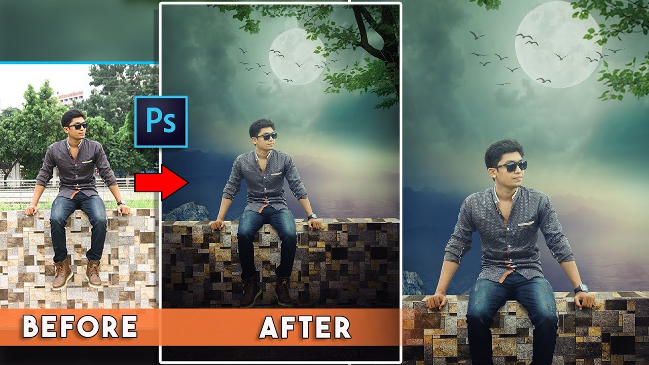 Adobe Photoshop Best Photo 2020 | New Moon Light Effect 2020 | New Photo Editing 2020 | Best Photo