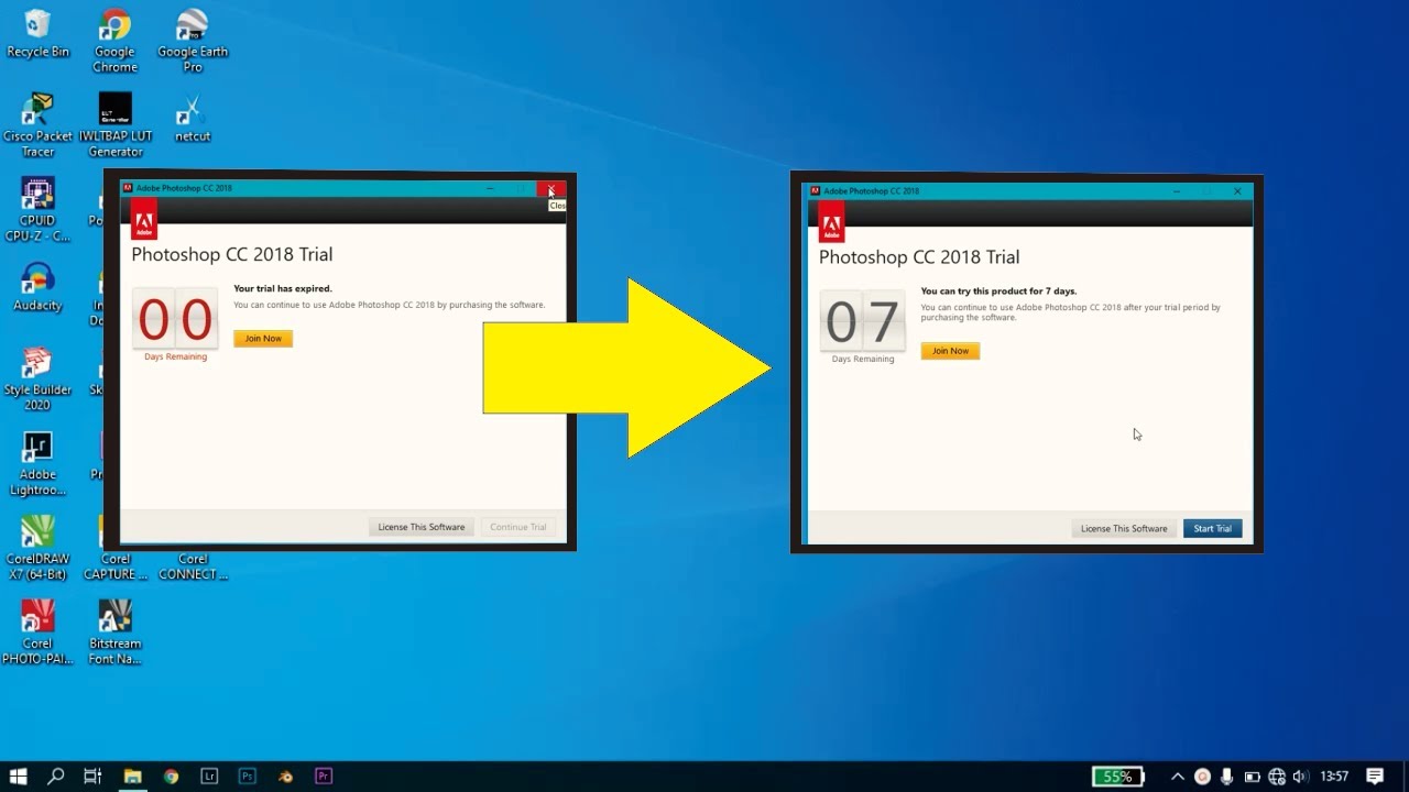 Cara memperpanjang masa Trial di Adobe Photoshop cc