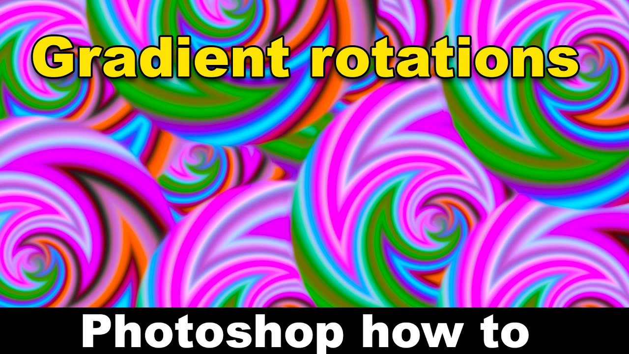 Photoshop : gradient rotation / duplication / spiral scroll designs tutorial