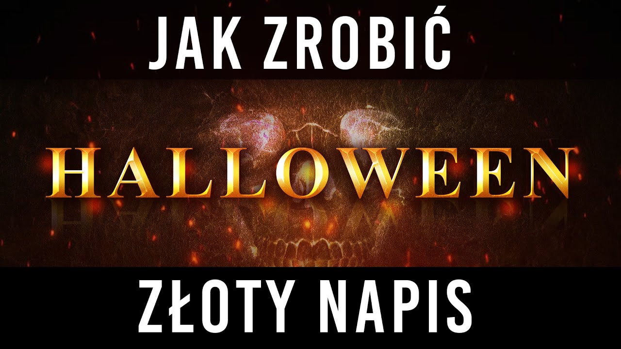 Jak zrobić złoty napis Halloween | Photoshop Tutorial