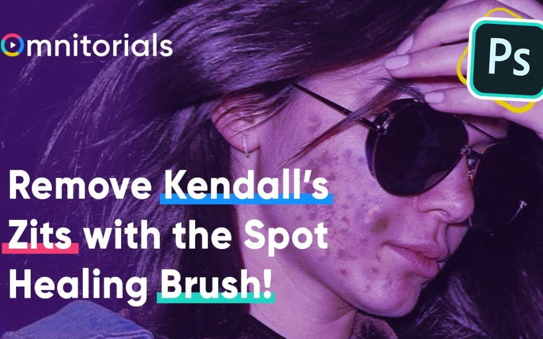 Removing Pimples from Kendall Jenner's Face in Adobe Photoshop CC with the Spot Healing Brush