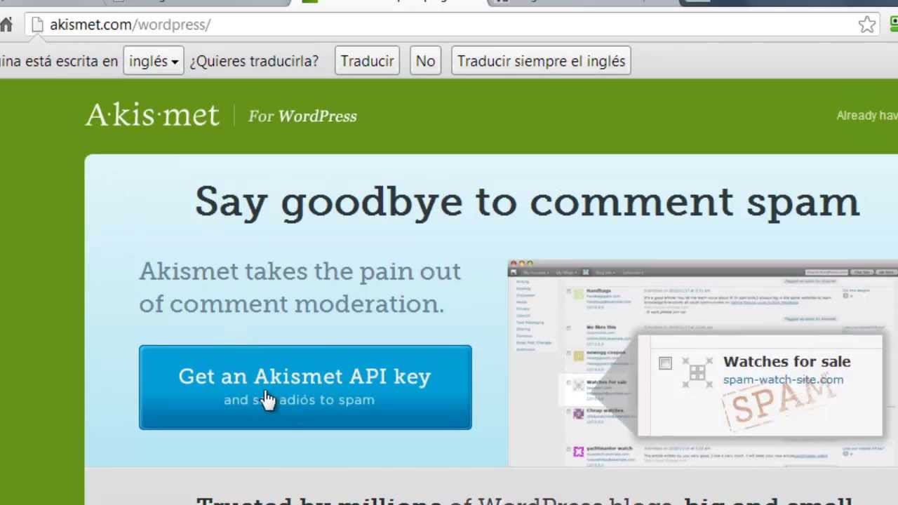 Como Activar API Plugin Akismet Wordpress Gratis - Plugin Anti Spam Wp
