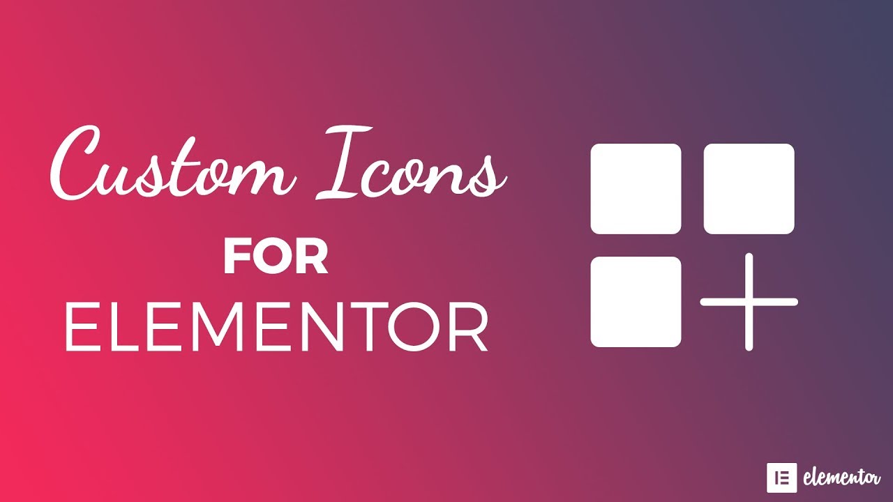 Custom Icons for Elementor