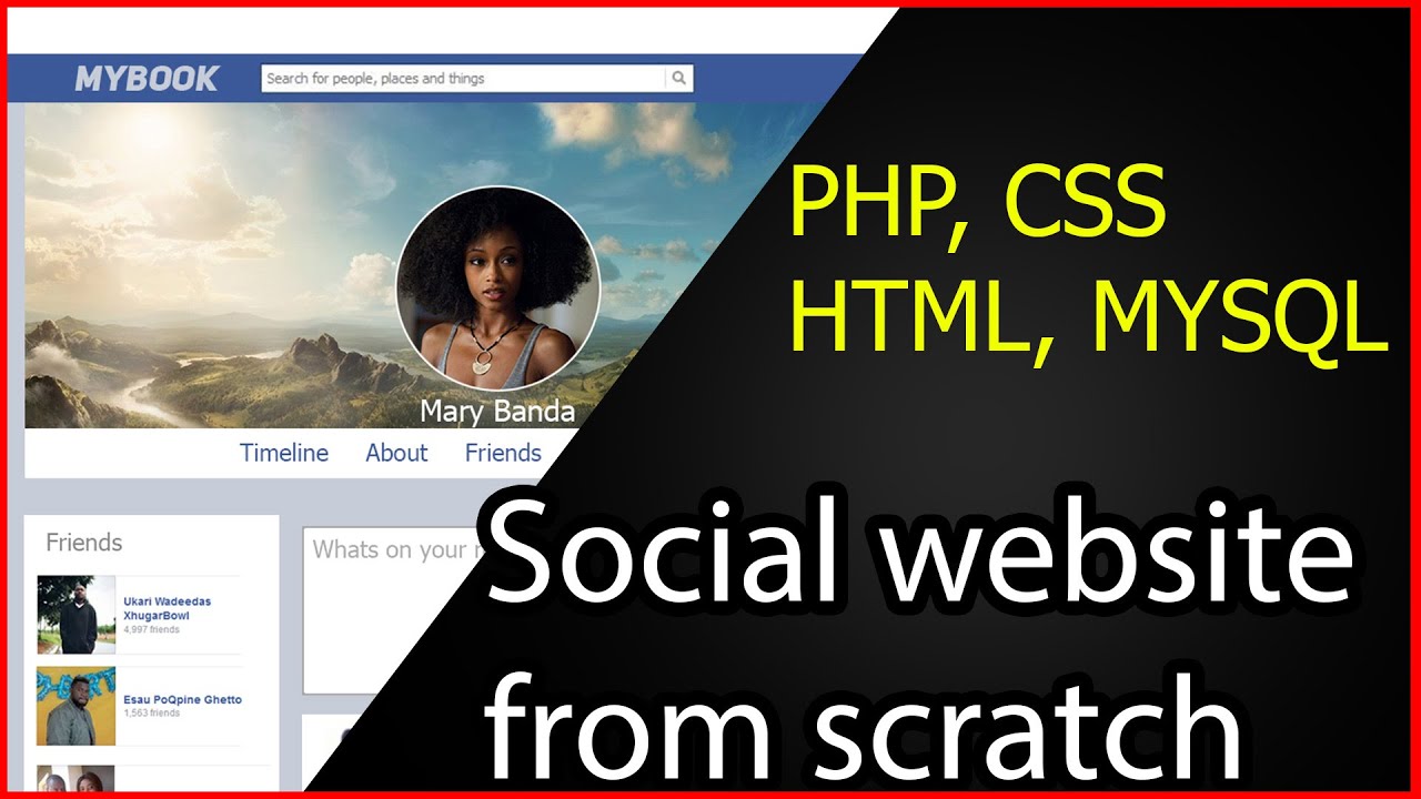 Social Website from scratch - Intro - Beginner tutorial | PHP | HTML | CSS | MYSQL Database