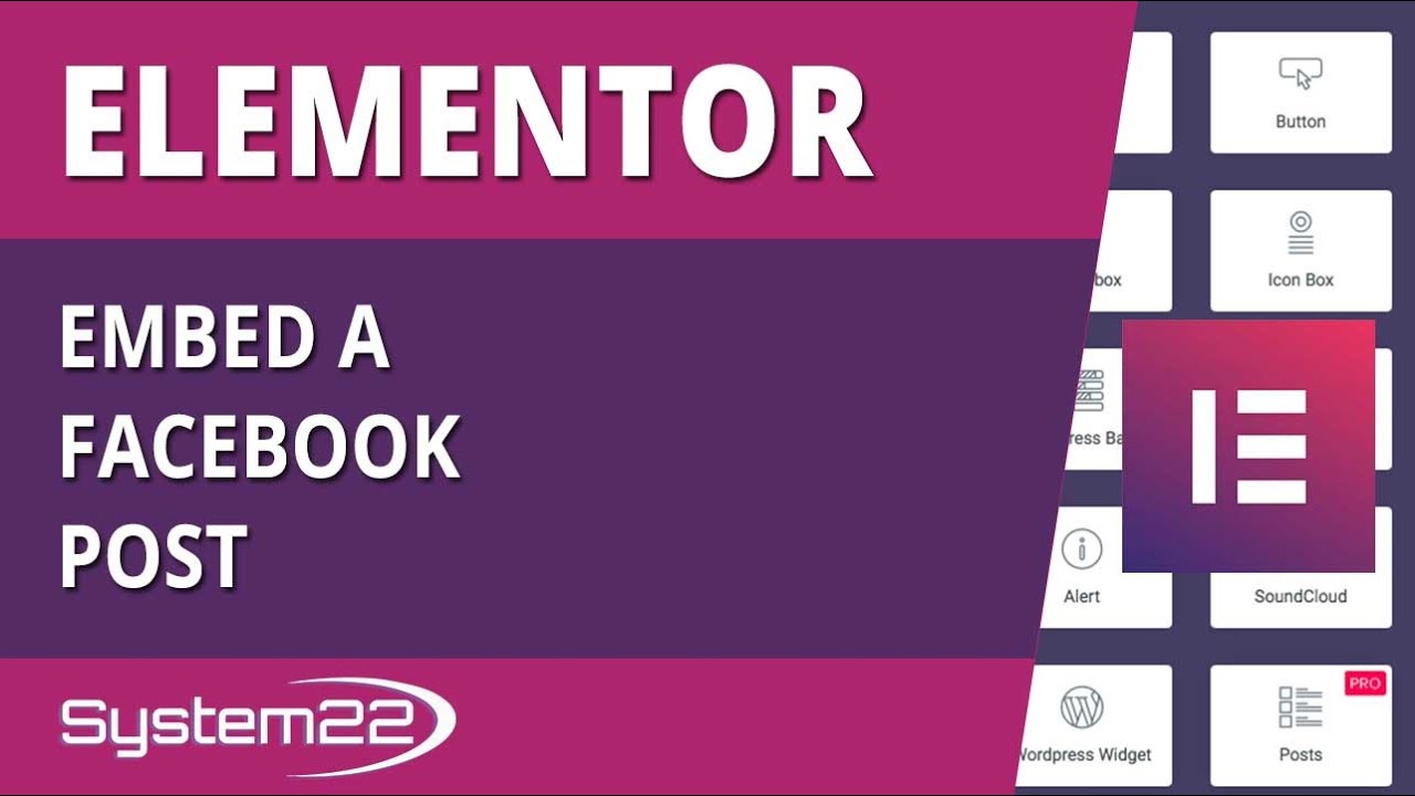 Elementor WordPress Plugin Embed A Facebook Post