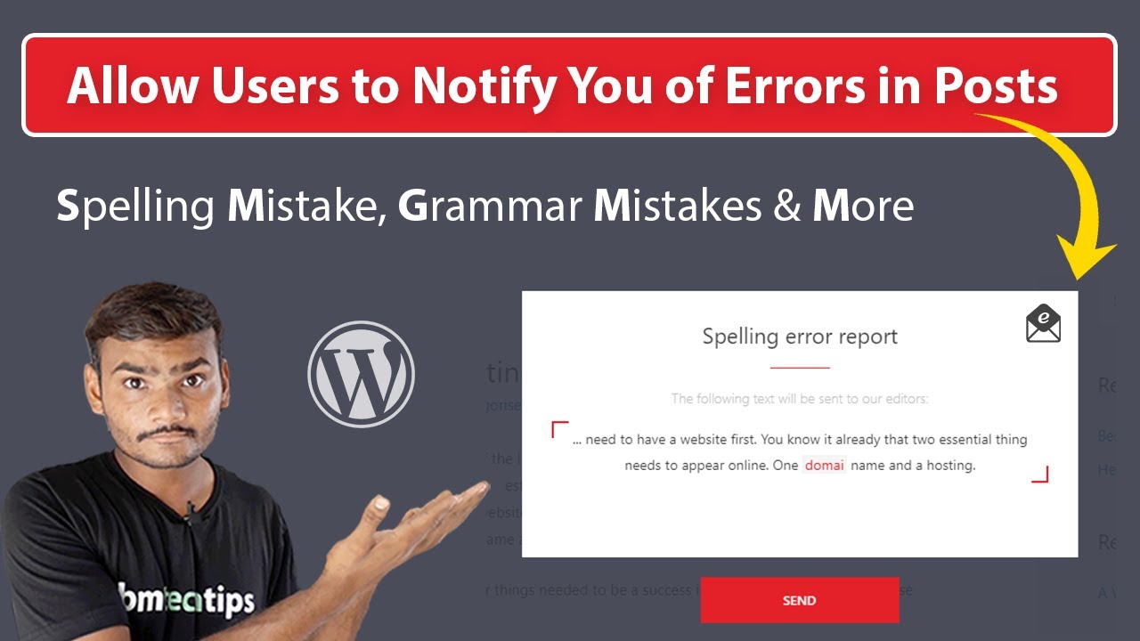 How To Allow Users to Notify Spelling & Grammar Mistakes in WordPress Posts 2020