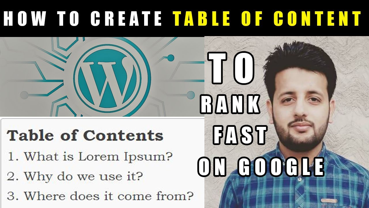 How To Create Table of Contents In Wordpress Blog Post 2020