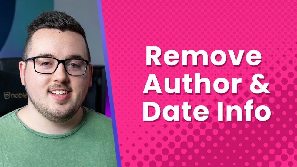 Wordpress Plugin Remove Author And Date From Posts