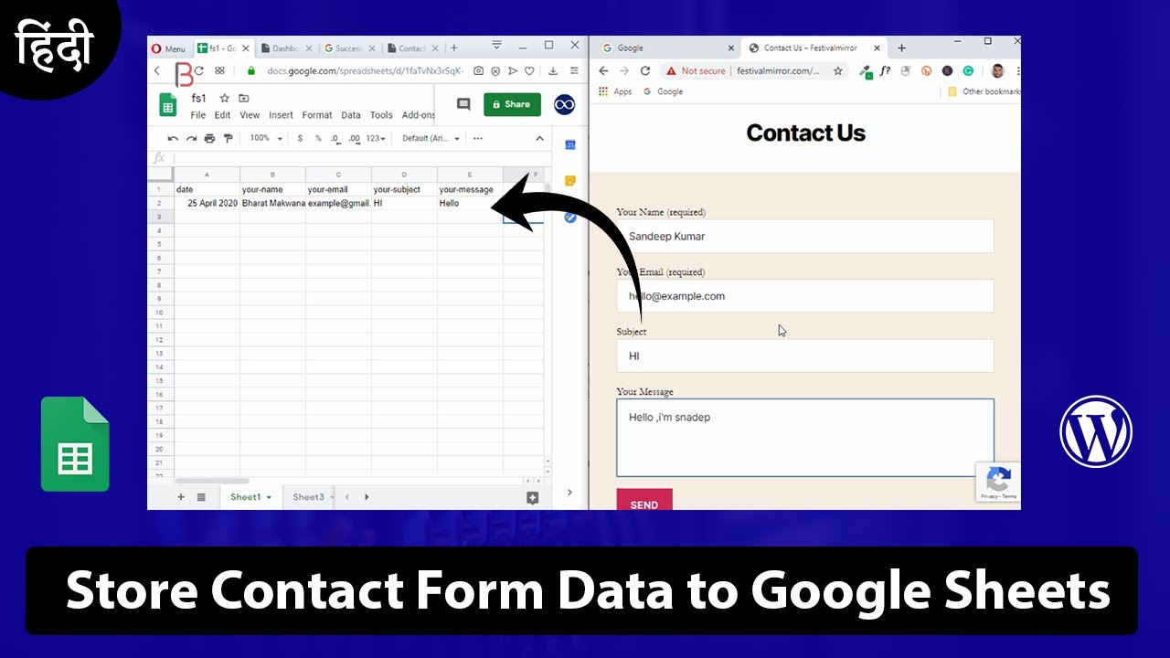 How to Store Contact Form Data to Google Sheets for Free 2020