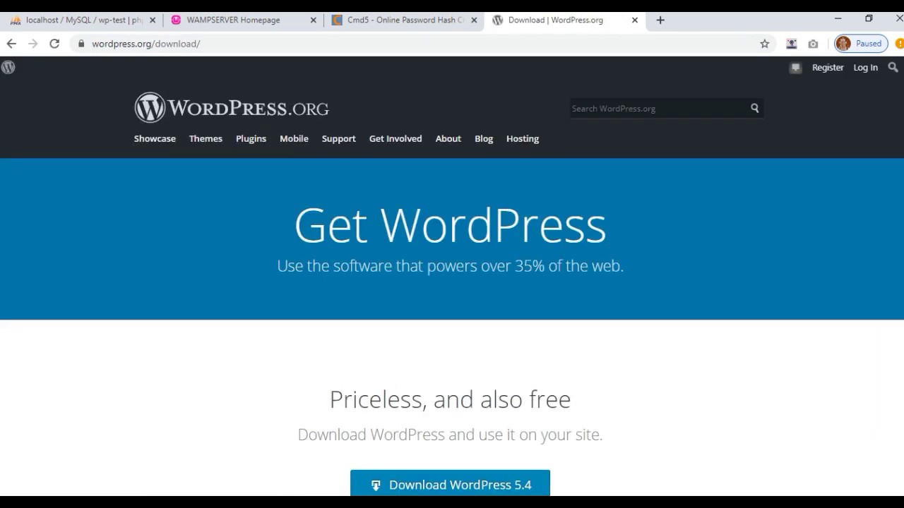 How to install WordPress Locally using Wamp server