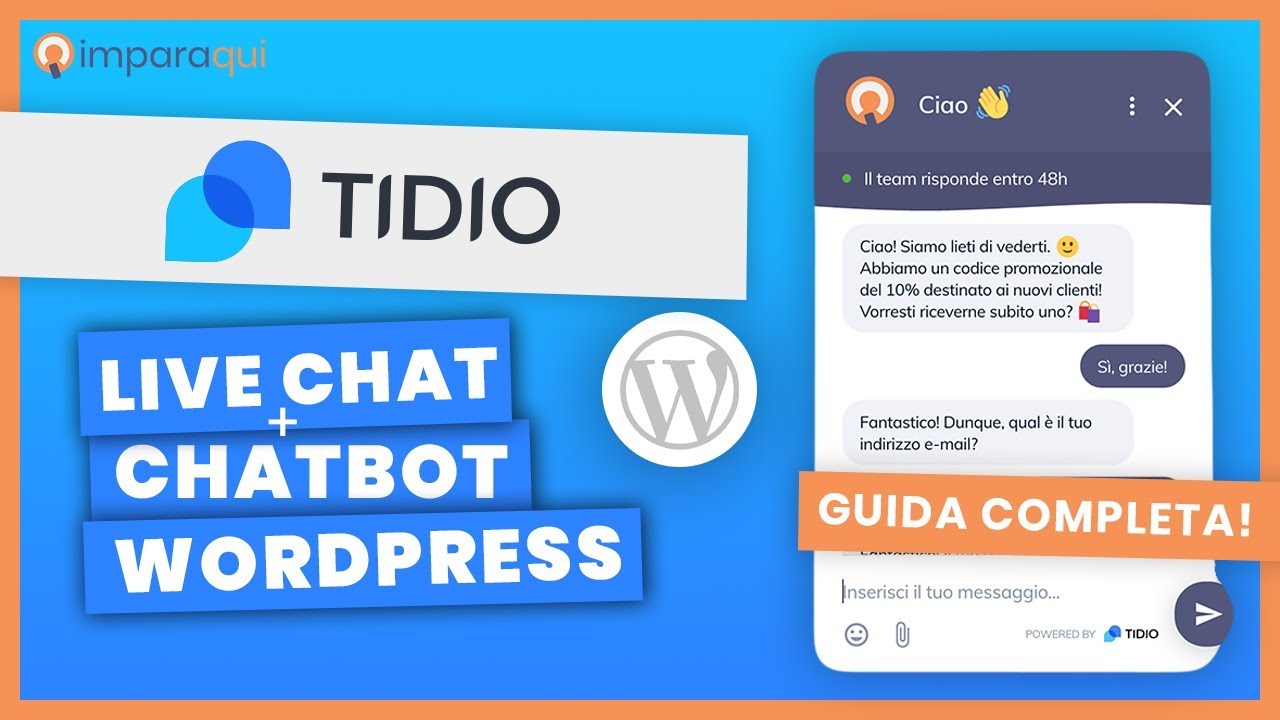 Migliore Plugin per LIVE CHAT e CHATBOT WordPress Tutorial Italiano Tidio