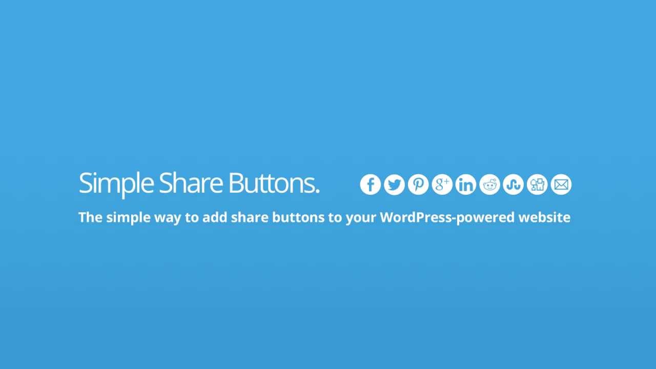 Simple Share Buttons Adder - WordPress Plugin Tutorial