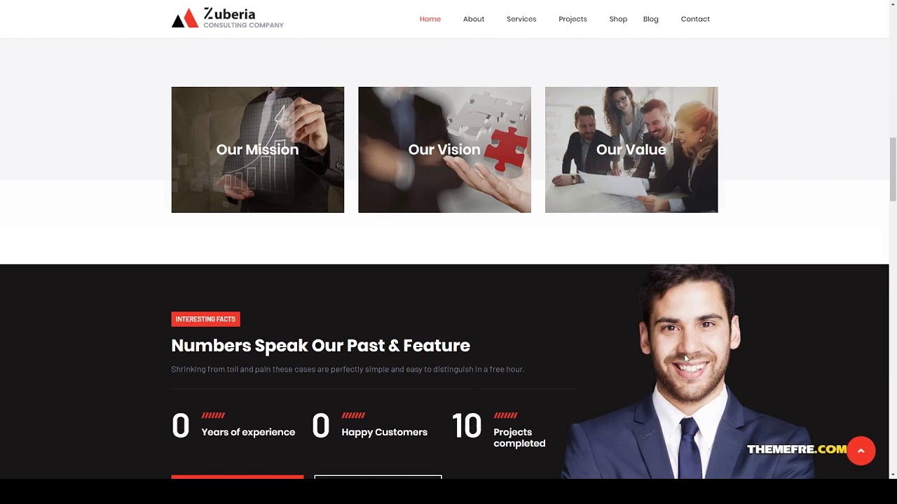 Zuberia - Business Consulting Services WordPress Theme finance consultant Kawana