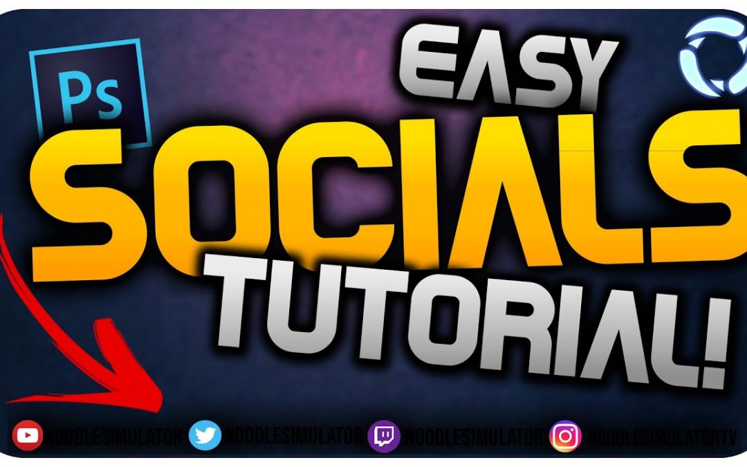 EASY & SIMPLE Socials PHOTOSHOP TUTORIAL 2020! | Beginners Photoshop!