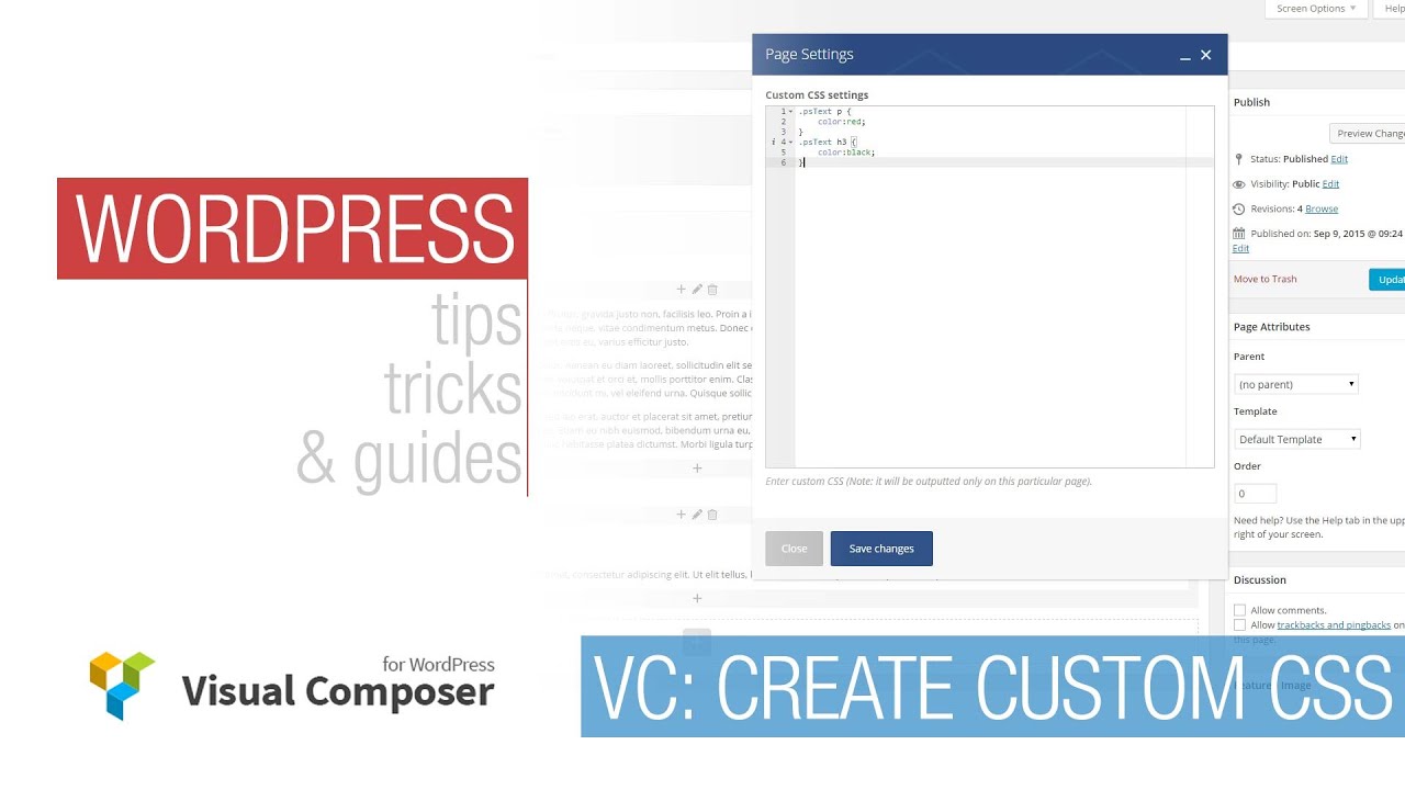 Wordpress Tutorial: Visual Composer - Custom CSS