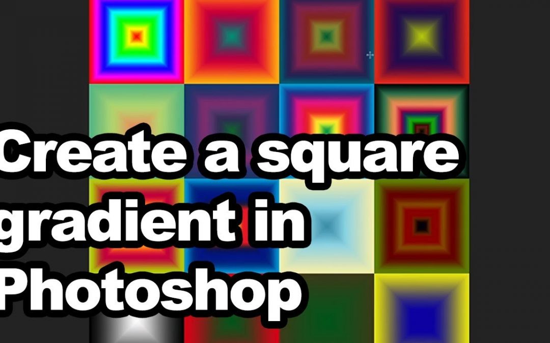 How to create a square gradient in Photoshop tutorial