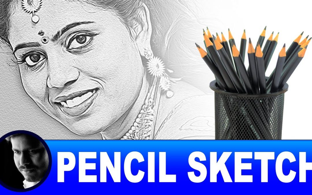 Pencil  sketch I adobe photoshop I Nila Racigan's Tamil tutorial