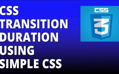 CSS transition duration using simple CSS – Cascading Style Sheets Tutorial